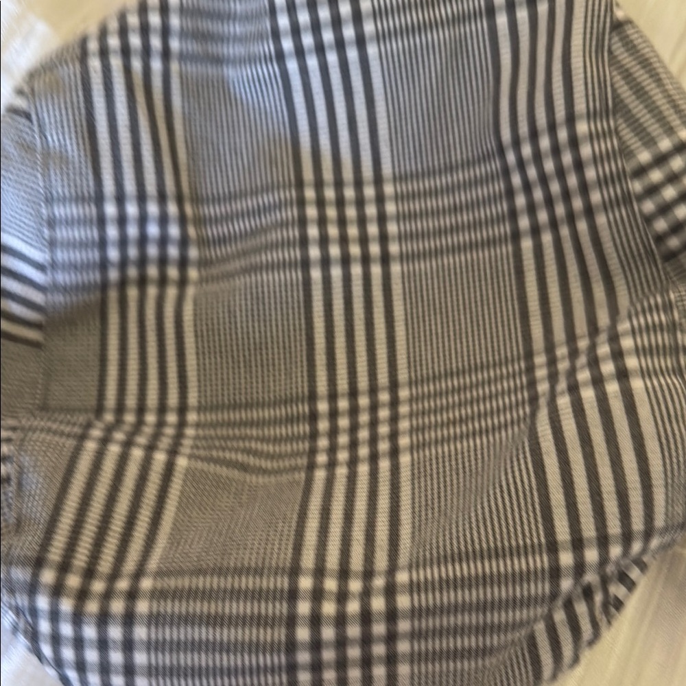 Janie and Jack Boy’s Black, Gray and White Plaid Fabric Beret